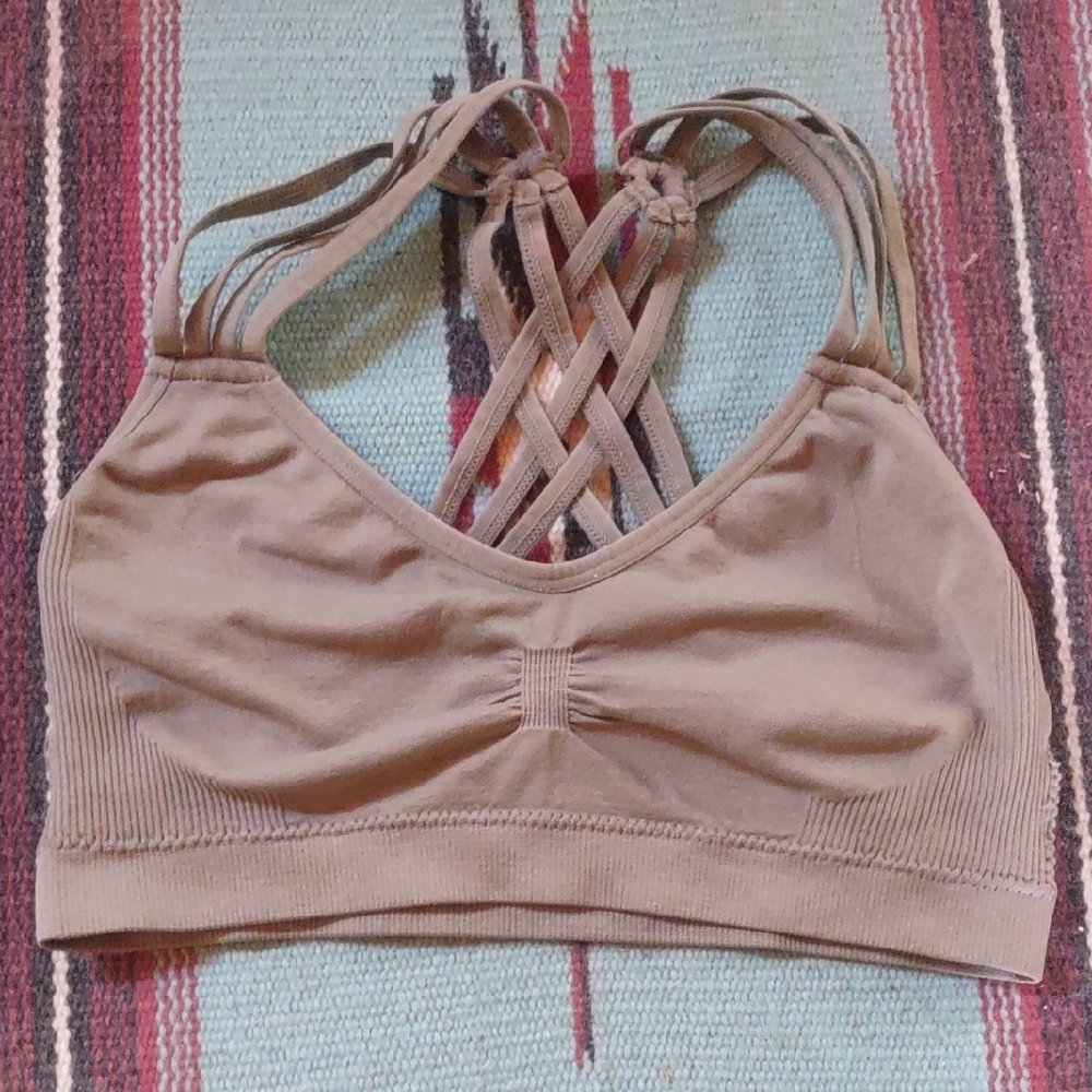 Women's Tan Strappy Bralette